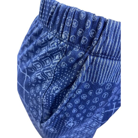 Lands’ End Blue Patchwork Women’s Shirt & Elastic Waist Pants Set Size S - New - Picture 4 of 16